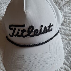 Titleist White and Black Embroidered Golf Hat